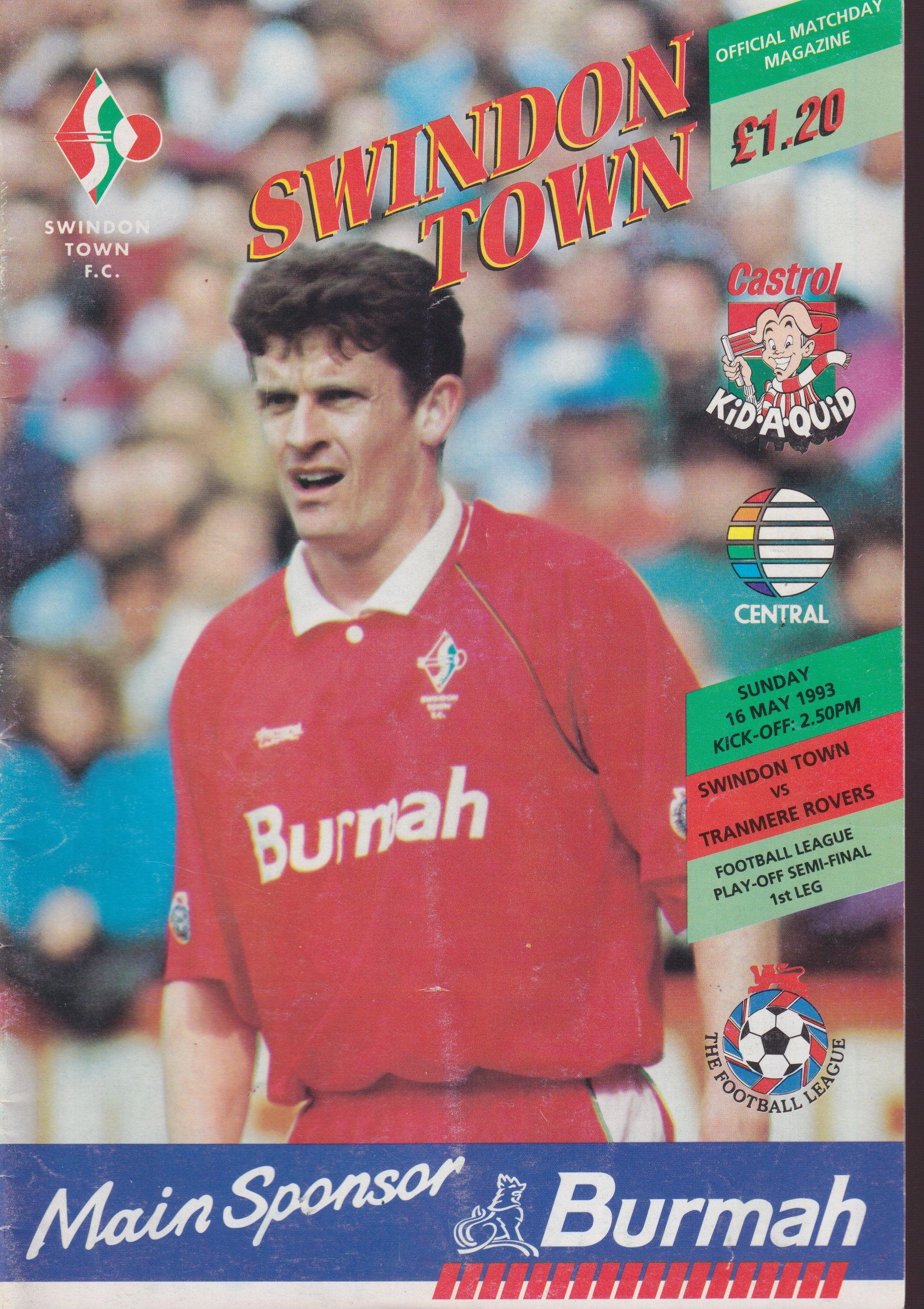 Swindon Town v Tranmere Rovers match programme